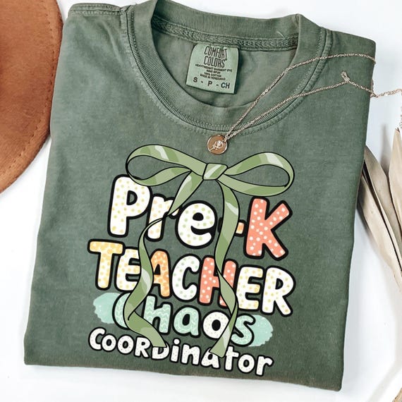 Comfort Colors® Kindergarten Teacher Shirt, Back to School Teacher Tee, Pre-K Teacher Shirt, Kinder Crew Shirt, Teacher Gift Shirt