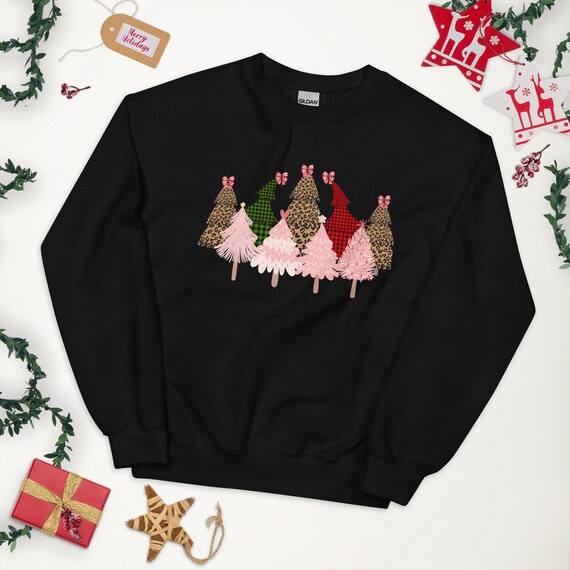 Christmas Coquette Trees Unisex Sweatshirt
