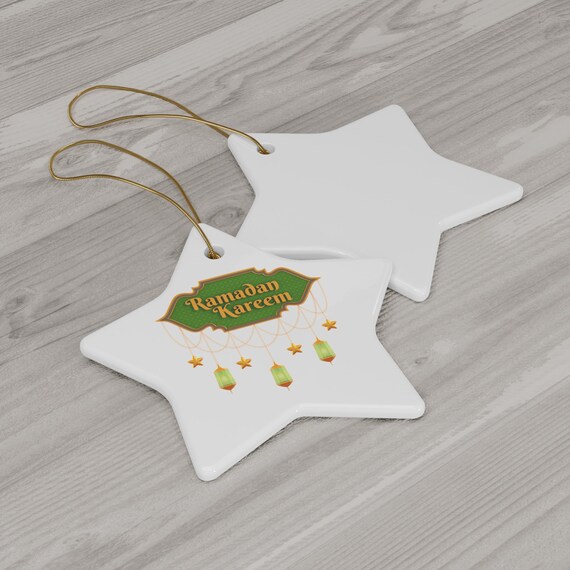 Ramadan Kareem ceramic Ornament Gift Ramadan Mubarak Home décor Ceramic Ornament gift.