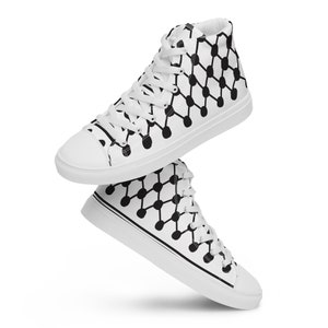 Palästinensische Keffiyeh Frauen High-Top-Segeltuchschuhe Sommer-Segeltuchschuhe Geschenk, Damen High-Top Segeltuchschuhe
