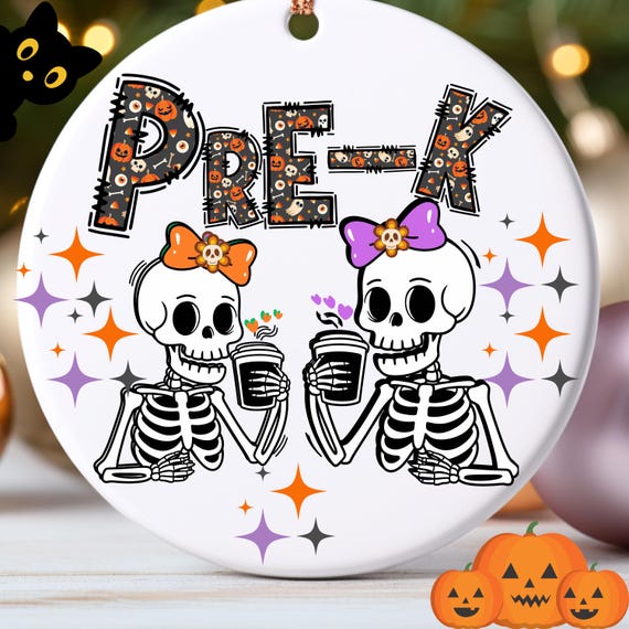 Ceramic ornament Cute Halloween Ghost Ornament, Pre-K Teacher Gift, Ceramic Classroom Decoration, Spooky Cute Preschool Keepsake description
