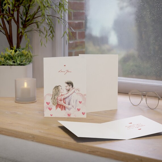 Personalized Couple Valentine greeting Cards Husband love Card Wife Love card Greeting Cards (1, 10, 30, and 50pcs)