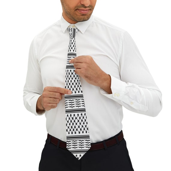 Palestinian kufiya Necktie, groom tie, kufiyah necktie, wedding tie, henna groom tie, Palestine culture design Groom Gift For him Dad Gift.