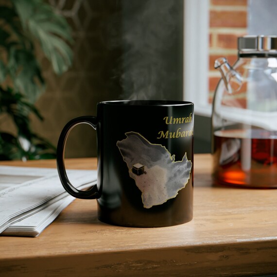 Black Mug (11oz)Ceramic Mug 11oz, Ramadan Mug Gift for her, Gift for him, Ramadan Gift, Mother's gift, Ramadan Dad gift, Eid Gift.
