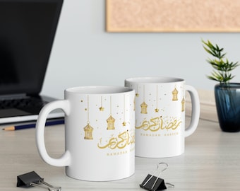 Ceramic Mug 11oz, Ramadan Mug Gift for her, Gift for him, Ramadan Gift, Mother&#39;s gift, Ramadan Dad gift,  Eid Gift