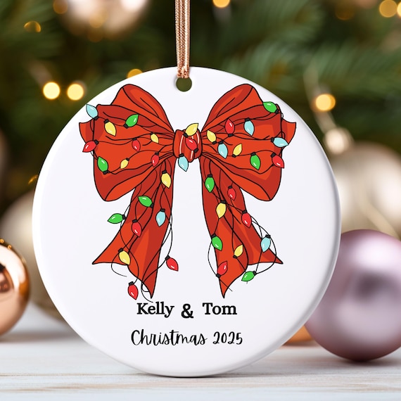 Personalized Christmas Ornament, Holiday Decor, Gift for Couples, Family Keepsake, Tree Decoration, Christmas 2025