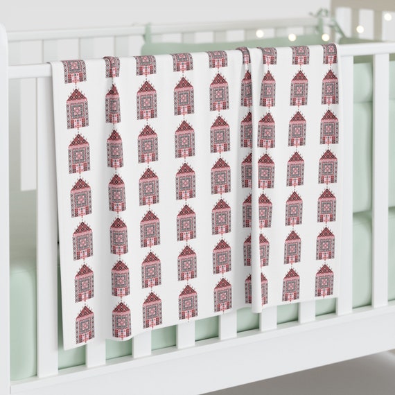 Palestinian printed Tattrez Baby Swaddle Blanket Baby shower gift.
