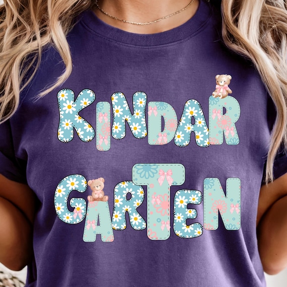 Comfort Colors® Kindergarten Teacher Shirt, Back to School Pre-K Tee, Kinder Crew Shirt, Kindergarten Squad, Teacher Gift Shirt