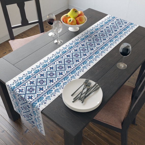 Palestine Tatreez printed henna wedding Table Runner henna party décor, home décor gift, wedding décor Table Runner Gift Ramadan Eid Décor.
