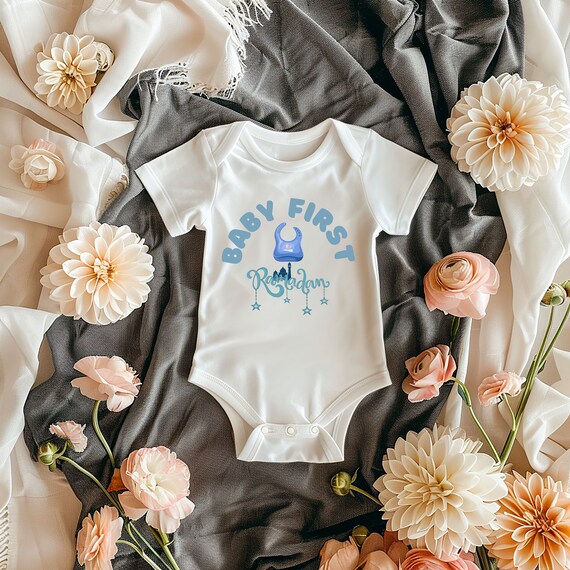 Personalized My First Ramadan | Cute Baby Bodysuit | My First Ramadan Bodysuit Infant Baby Rib Bodysuit