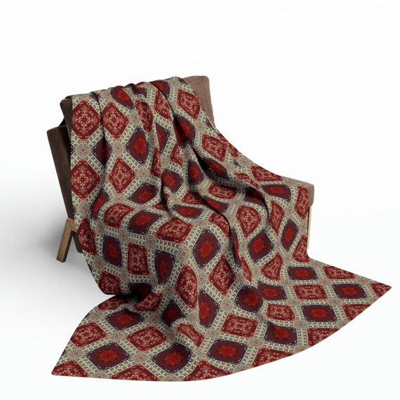 Tatreez printed Home décor Arctic Fleece Blanket Islamic Arabic Ramadan Eid Home Décor Gift. Arctic Fleece Blanket