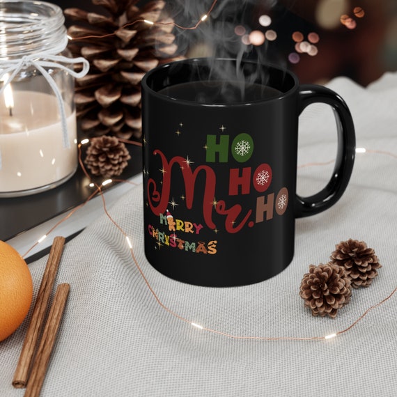 Personalised Christmas Mug Gift For Him Dad Xmas Gift for Husband11oz Black Mug