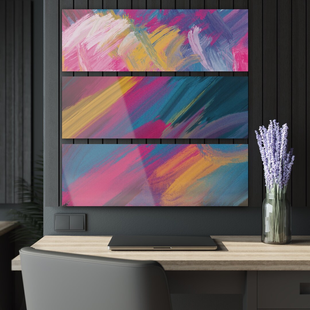 Personalized Acrylic Triptych Print: Modern Wall Art (36x12) - Etsy