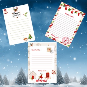 Carta infantil navideña descargable a Papá Noel