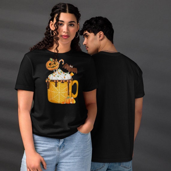 coquette Bow Halloween Hot Drink Unisex staple eco t-shirt.