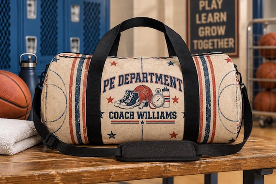 Vintage Hockey Rink Duffel Bag | Sport Travel Bag