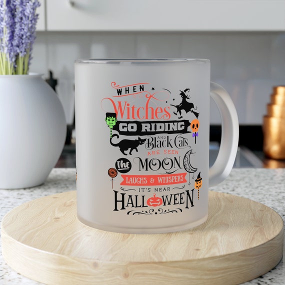HalloweenPersonalised Mug, Thanksgiving Mug,  Autumnal Message, Autumn Fall Mug, Ceramic Mug 15ozFrosted Glass MugFrosted Glass Mug