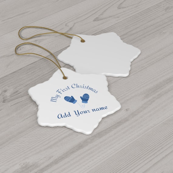 First Baby Christmas Ornament Gift, Personalized Children Ornaments, Christmas Home Décor 2 Shapes Available. First-Time Mum Gift