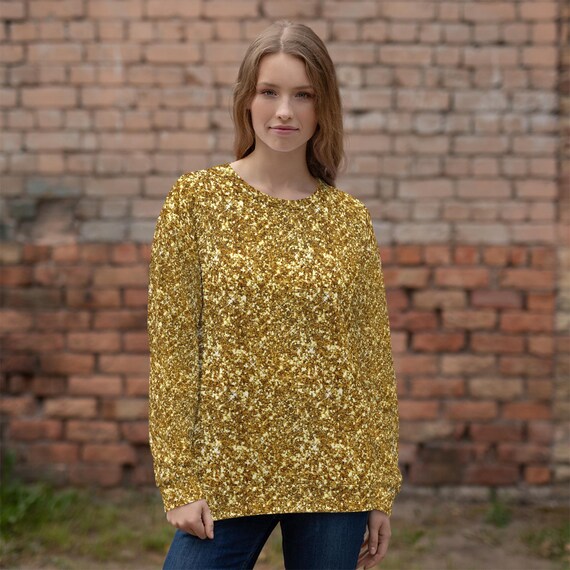 Printed Golden Sparkle perfect Street clothes casual party Sweatshirt Unisex Sweatshirt.