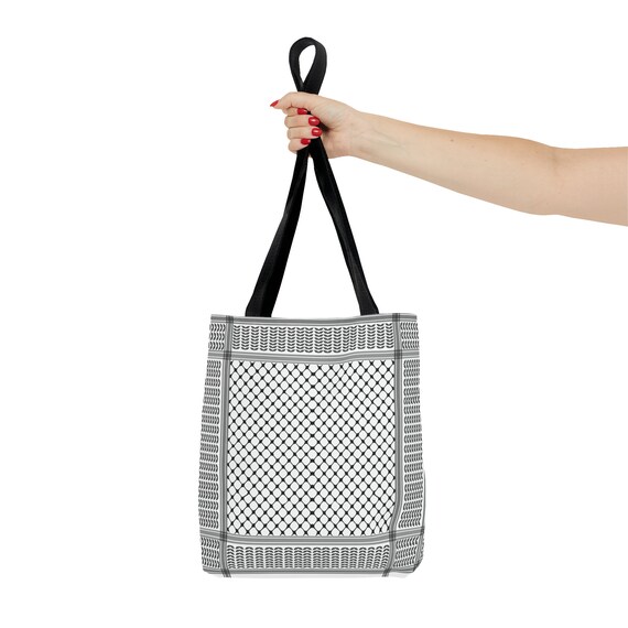 Palestinian Kufiyah Design Tote Bag Ramadan Tote Bag Support Palestine, Eid Gift.