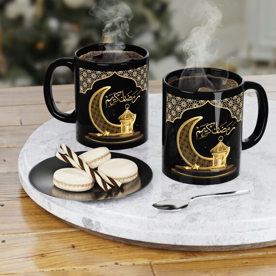 Black Coffee Mug, 11oz, Ramadan Mug Gift for her, Gift for him, Ramadan Gift, Mother's gift, Ramadan Dad gift,  Eid Gift