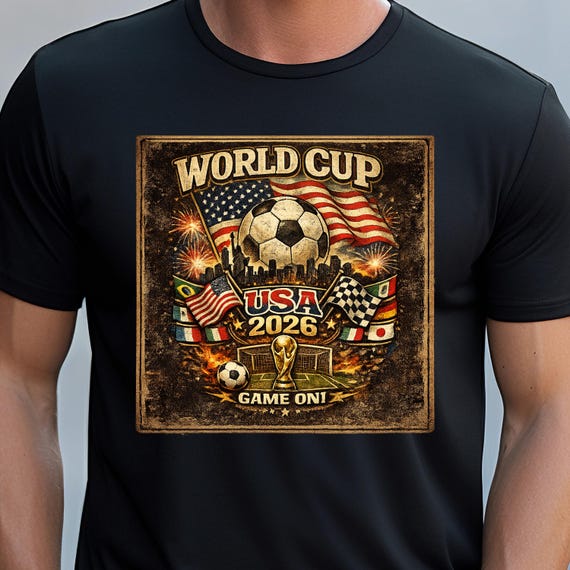 Vintage World Cup 2026 Shirt, Retro USA Soccer Graphic Tee, Football Fan Shirt, International Flags Sports Tee, Summer Soccer Shirt