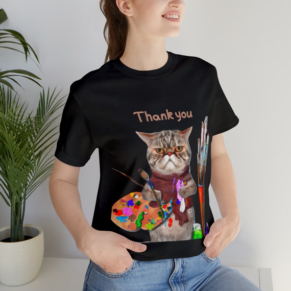 Personalized Names Shirt -Teacher Cat Shirt, Custom Cat Teacher Shirt, Thank you teacher Gift, Cat Lover t-shirts, Teacher Gifts, Cat Shirt