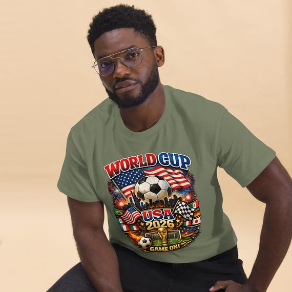 Vintage World Cup 2026 Shirt, Retro USA Soccer Graphic Tee, Football Fan Shirt, International Flags Sports Tee, Summer Soccer Shirt