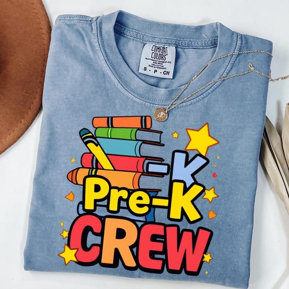Comfort Colors® Kindergarten Teacher Shirt, Back to School Teacher Tee, Pre-K Teacher Shirt, Kinder Crew Shirt, Teacher Gift Shirt