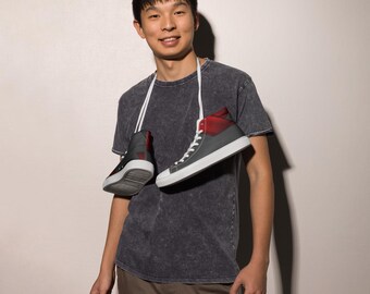 Cyberpunk High Top Canvas Shoes: Futuristic Tech Design Sneakers