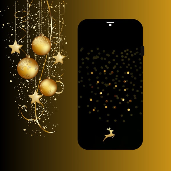 Black Gold Elegant Classy Christmas E-card, Video Card, Holiday Video Greeting Card, Xmas invitation Instagram, Virtual invitation Video