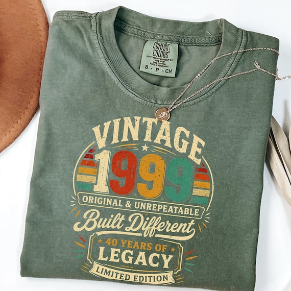 Vintage 1999 – Aged to Perfection  Gift Birthday shirtUnisex Garment Dyed Creator 2.0 Vintage T-Shirt | Stanley/Stella SATU041