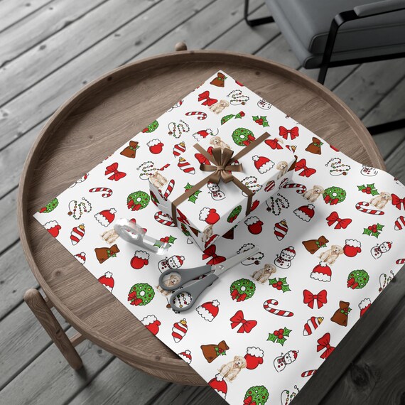 Christmas Gift Wrap Papers Set - Cute Holiday Wrapping Paper, Present Packaging Supplies, Festive Decorative Sheets, Xmas Party Accessories,