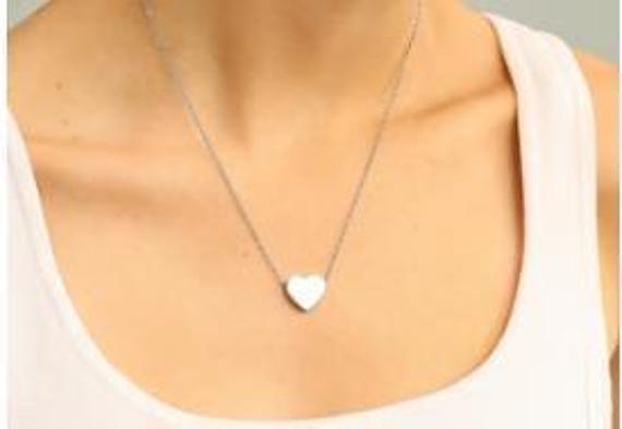 Necklace, Custom Engraved Jewelry, Personalized Heart Pendant, Gift for Her, Bridal Accessories, Love Necklace, Anniversary Gift, First