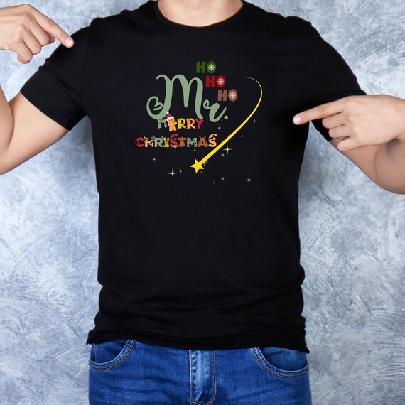 Personalised Mr& Mrs T-shirt Christmas Gift  Couple Gift, Matching Christmas T-Shirt, Xmas Party, Couple Shirt, Merry Christmas