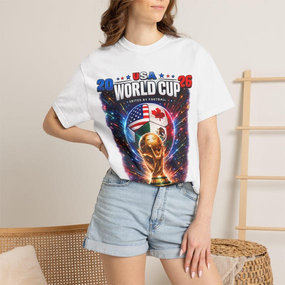 USA Canada 2026 World Cup Soccer Trophy T-Shirt | Football Tournament Tee