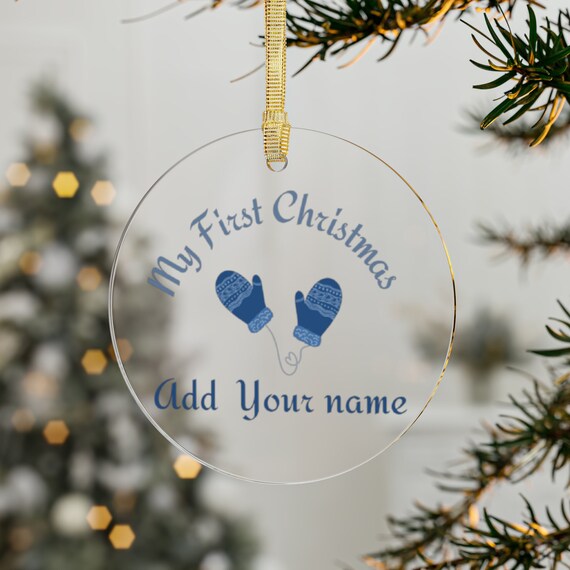 Personalised Baby's First Christmas Ornament Christmas Decoration Ceramic Ornament | Baby's 1st Xmas Baby Christmas Gift Available In 1,5 P