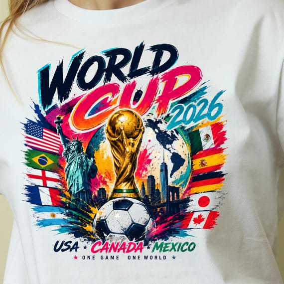 World Cup 2026 Shirt, Retro USA Soccer Graphic Tee, Football Fan Shirt, International Flags Sports Tee, Summer Soccer Shirt