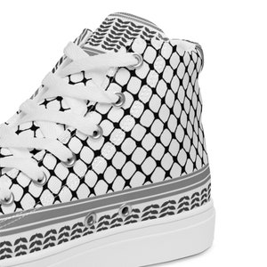 Gedruckte palästinensische Keffiyeh Women&#39;s High Top Canvasschuhe