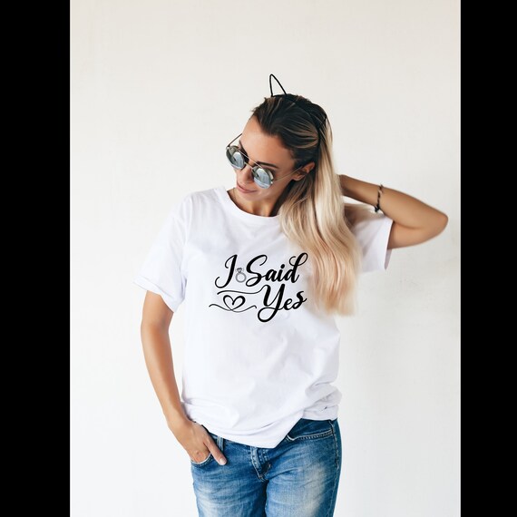 Personalized I said yes bride shirts, bride shirts, Personalised Hen Party T-Shirts, Team Bride t-shirts, Bachelorette Party Shirts,