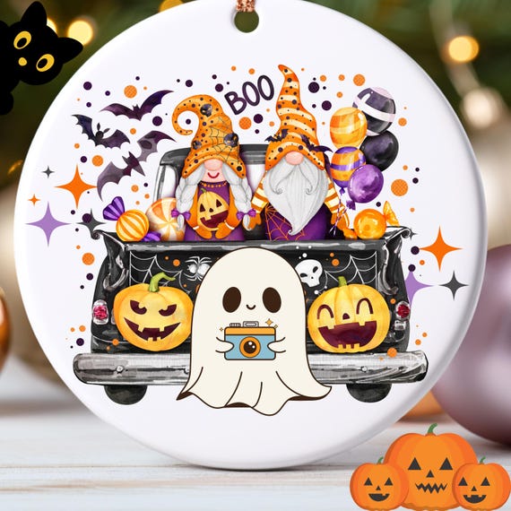 Ceramic ornament Cute Halloween Ghost Ornament, Pre-K Teacher Gift, Ceramic Classroom Decoration, Spooky Cute Preschool Keepsake description