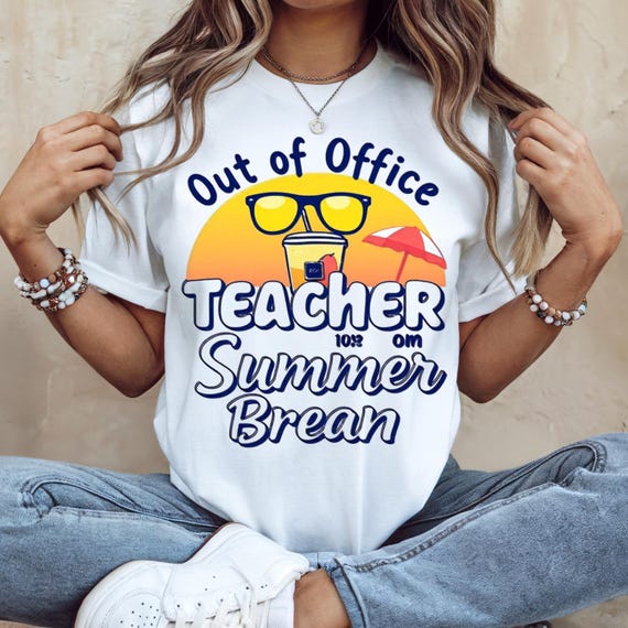 Personalizes teacher vacation summer holiday Unisex garment-dyed heavyweight t-shirt