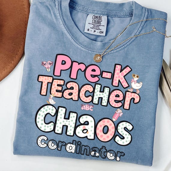 Comfort Colors® Kindergarten Teacher Shirt, Back to School Teacher Tee, Pre-K Teacher Shirt, Kinder Crew Shirt, Teacher Gift Shirt