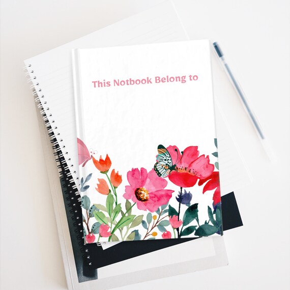 Journal - Ruled Line Personalised Notebook, Notebook, Personalised teacher gift, Christmas gift ideas Colour Contrast Notebook - Ruled