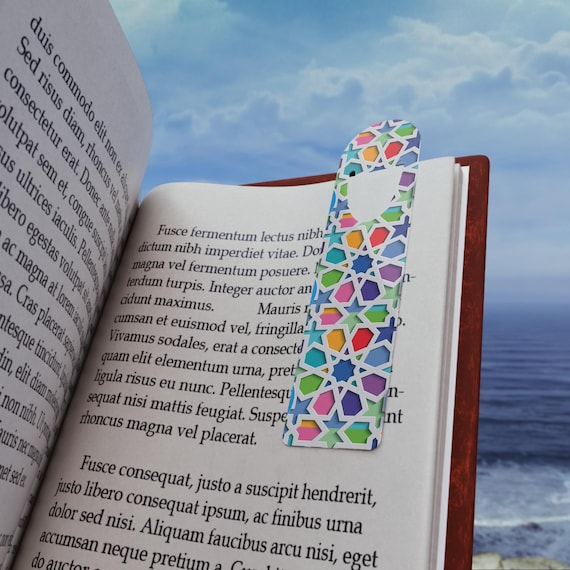 Colorful Geometric Bookmark - Whimsical, Functional, Perfect Gift for Book Lovers, Reading, Study, or Journaling Holidays Birthday gift.