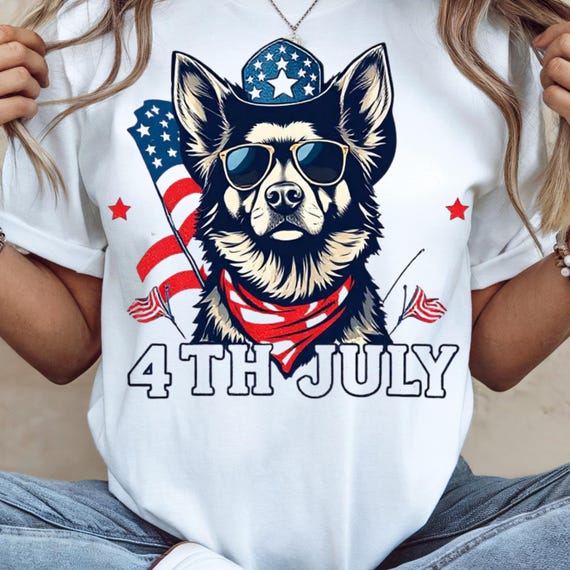 Dog Shirt, 4th of July Shirt, USA Shirt, Western Shirt, Fourth of July Shirt, American Flag Shirt, America Shirt, Vintage Tee.