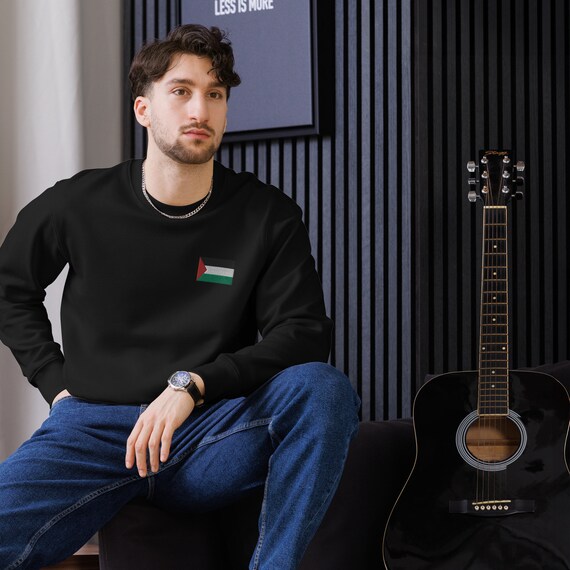 Palestinian Flag Logo Sweatshirt Support Palestine Unisex eco sweatshirt.