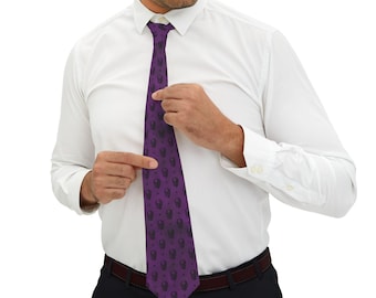 Corbata con estampado de calavera negra: accesorio de moda gótica
