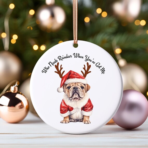 Personalised Dogs First Christmas Puppy's 1st Xmas Tree Decoration, Ceramic Ornament.