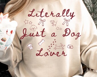 Dog Lover Sweatshirt | Funny Minimalist Dog Crewneck | Cozy Dog Mom Sweatshirt | Cute Puppy Lover Gift | Pet Owner Pullover